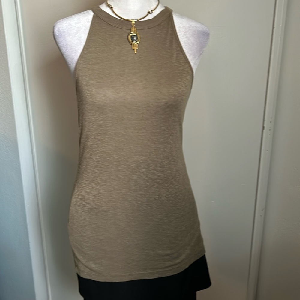 Michael Stars Women’s Summer Ready Soft Supima Blend Ribbed Halter Tank Top
